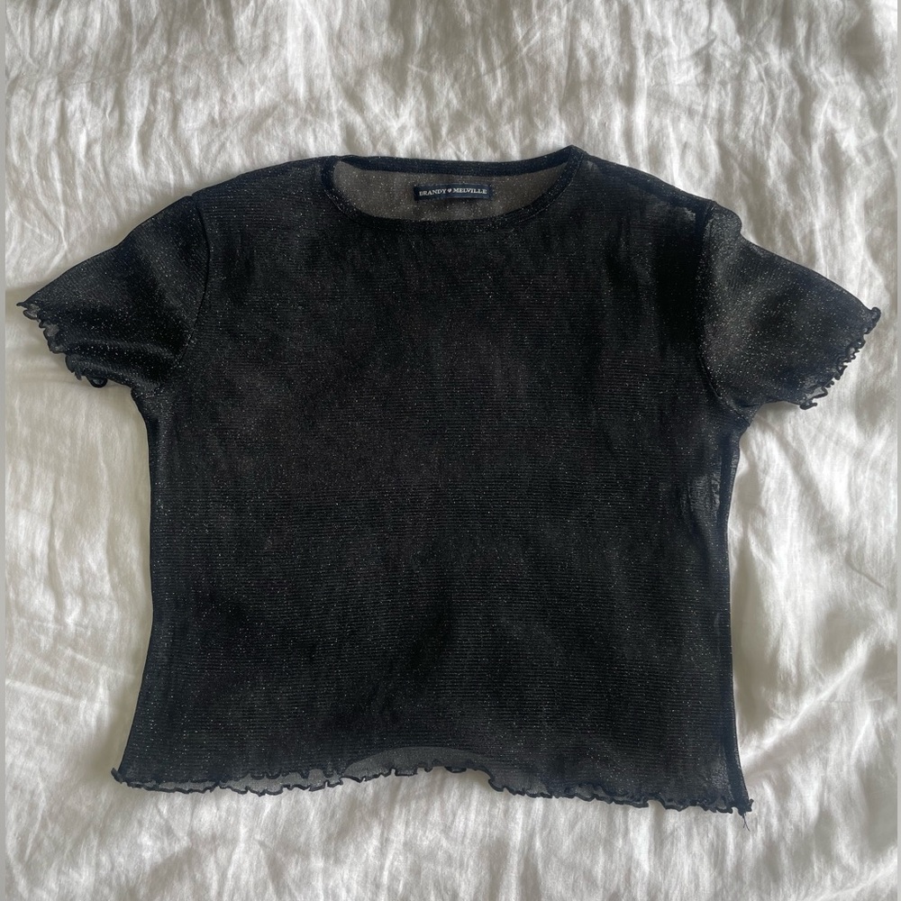 Sparkly mesh baby tee